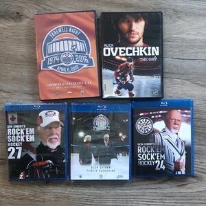 Set of 5 Hockey DVD/Blu-rays​